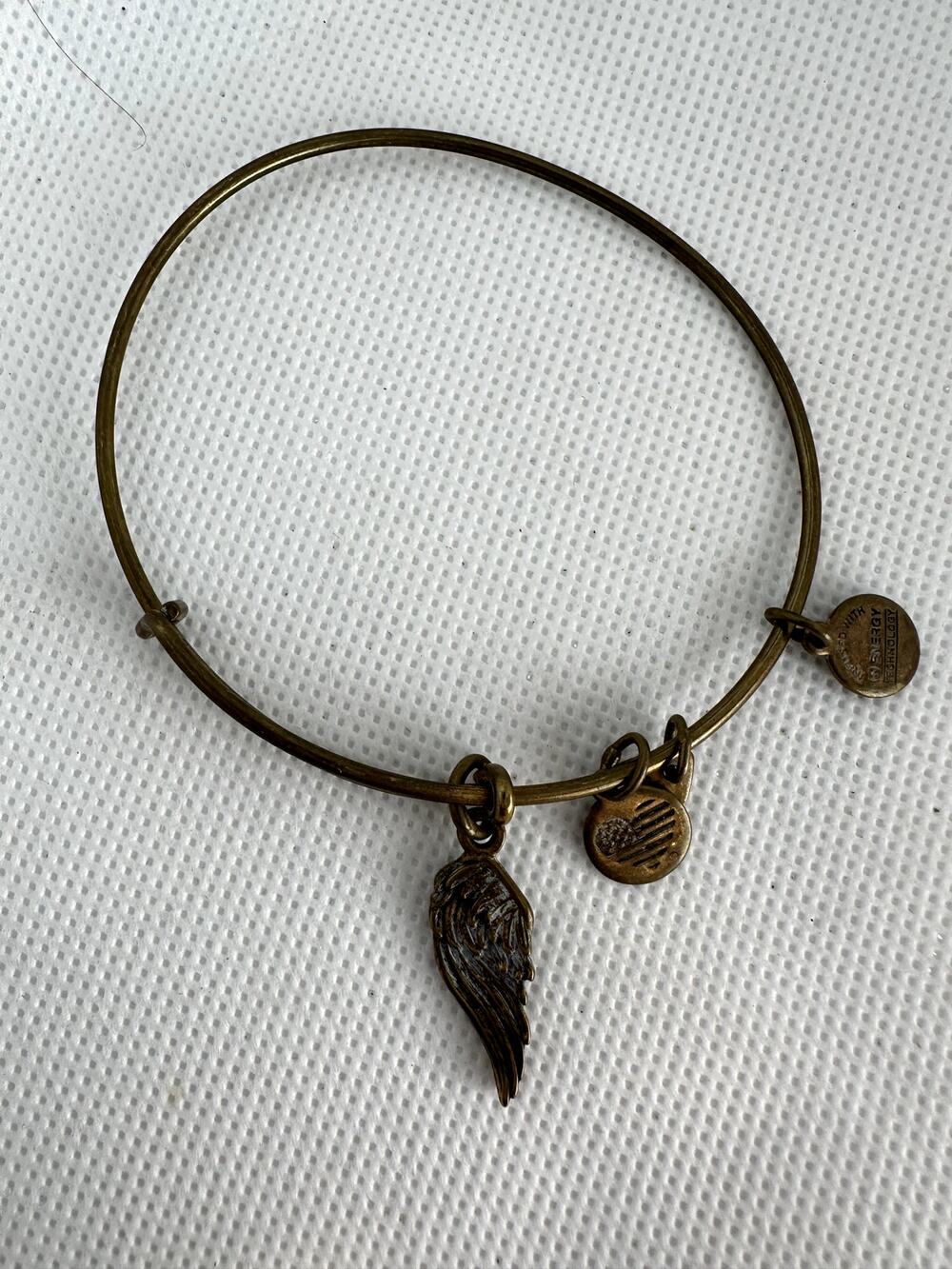 Alex + Ani Energy Charm Bracelet Angel Wing
